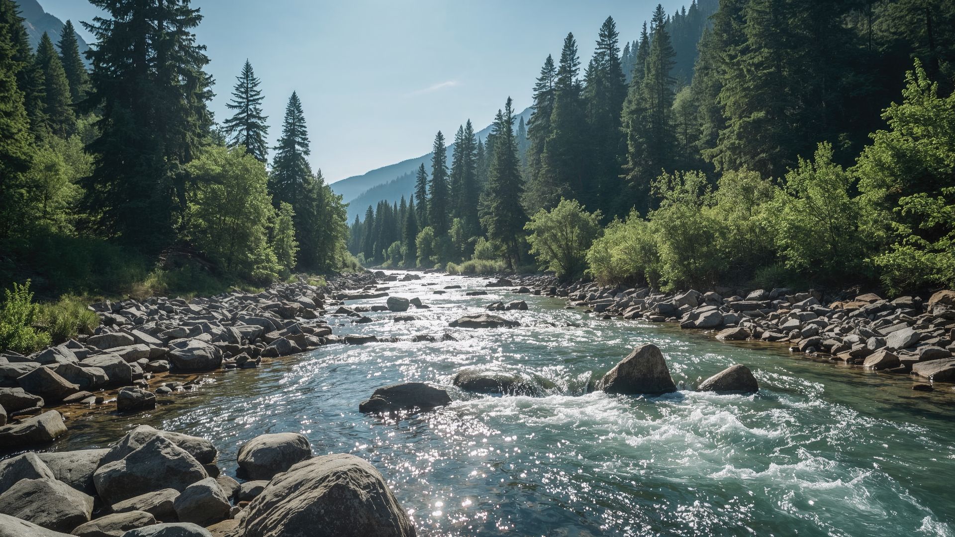 Mountain river in North Georgia